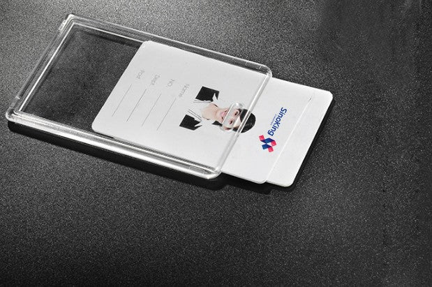 Crystal Badge Holder w/Paper Card