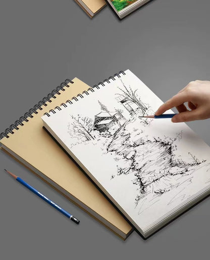 8K Sketch Book 60 Sheets Sketch Pad Top Spiral Bound Drawing Book For Kids And Adults