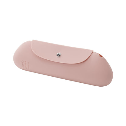 Portable Silicone Makeup Brush Bag with Magnetic Button Cosmetic Bag Makeup Brush Holder