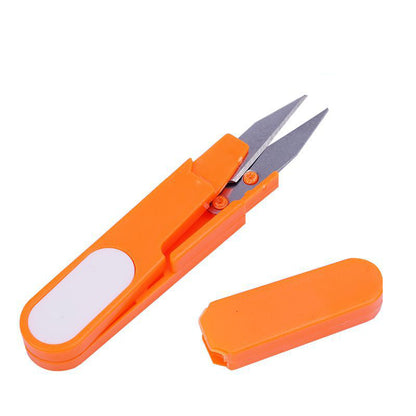 4.6" U Shape Thread Snips Yarn Scissors with Cover