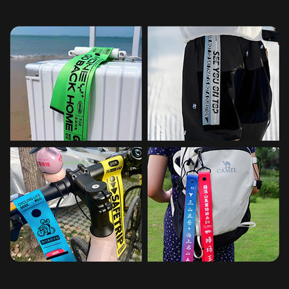 Custom 1.97"W x 7.9"L Polyester Backpack Tags Bicycle Pendant