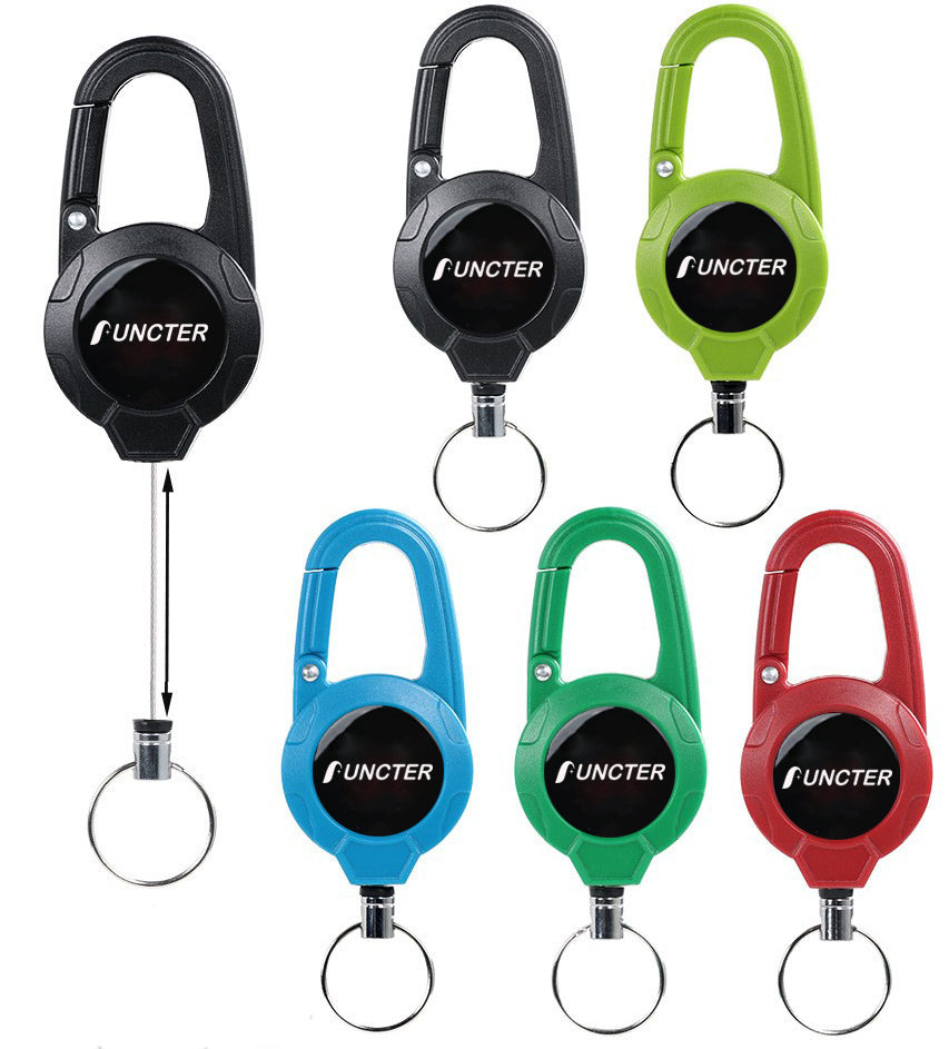 Retractable Badge Reel ID Badge Holder Clip w/ Interval Locking