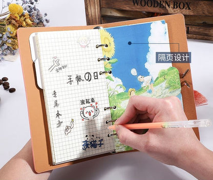 A6 PU Leather Notebook Daily Journal Daybook