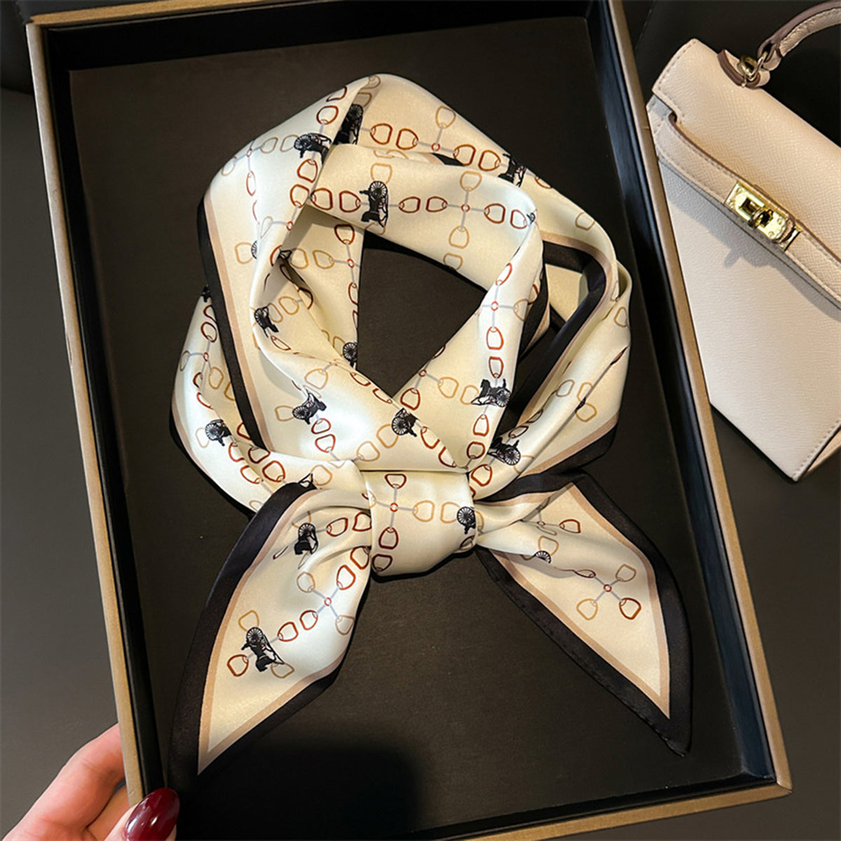 Custom 5.9" x 57" Long Silk Like Head Warp Women's Satin Wristband