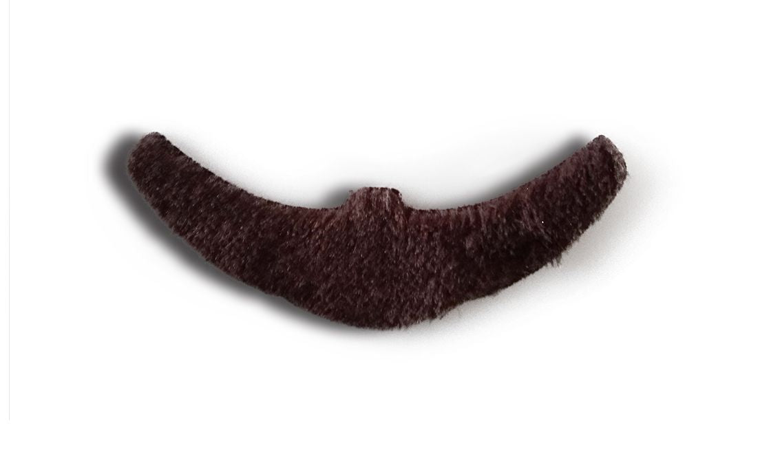 Self Adhesive Fake Halloween Mustache w/Paper Card Backing