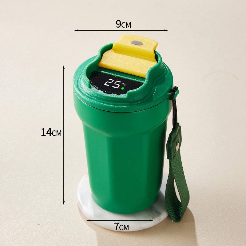 17 Oz/500ml Smart LED Coffee Cup Insulated Water Bottle Tumbler Cup W/ Digital Temperature Display