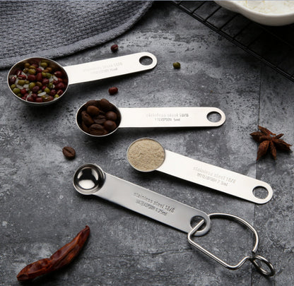 Stainless Steel Measuring Spoon w/Scale (4-Piece)