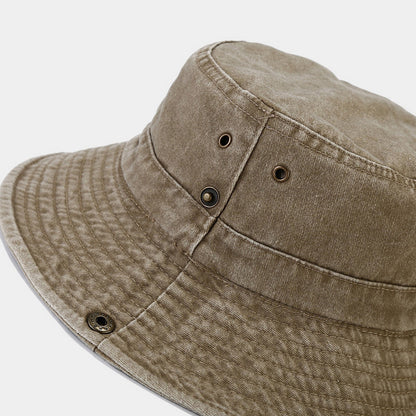 Unisex Outdoor Wide Brim Washed Denim Hat Sun Hats Bucket Hat