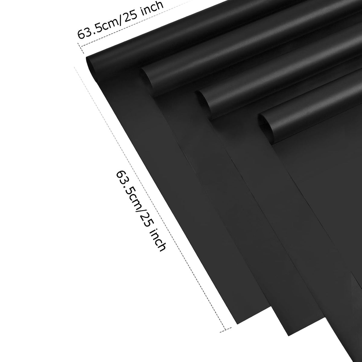 25" x 25" Floral Bouquet Wrap Paper - Black