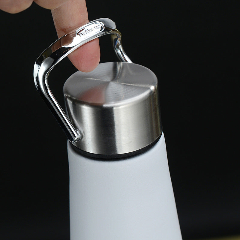 17Oz/500ml Bullet Water Bottle Vacuum Insulated Stainless Steel Bottle Thermal Bottle W/Hanging Hook