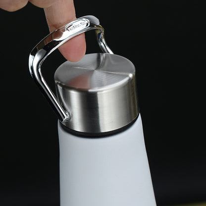 17Oz/500ml Bullet Water Bottle Vacuum Insulated Stainless Steel Bottle Thermal Bottle W/Hanging Hook