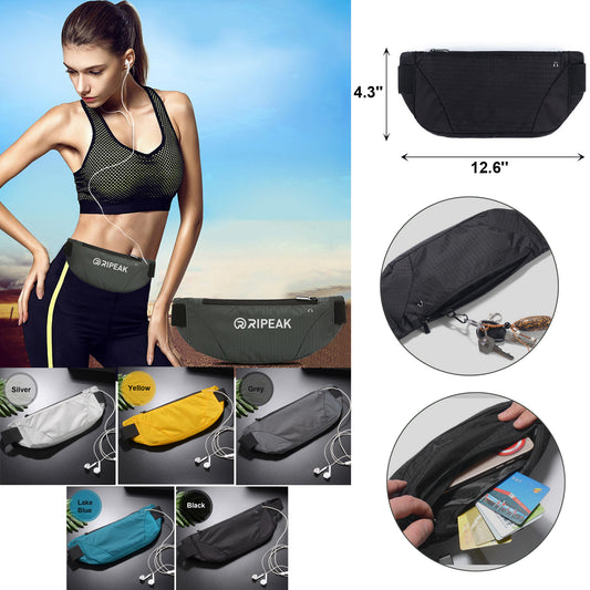 Outdoor Sports Water Resistant Nylon Fanny Pack For Running Hiking Cycling