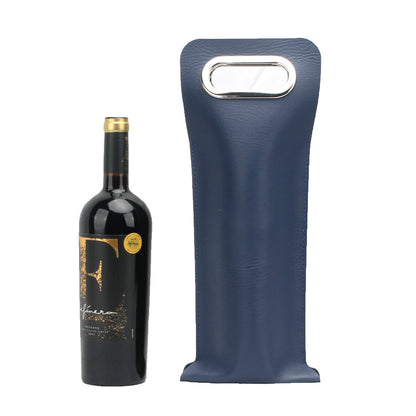 Portable Leather Wine Tote Bag