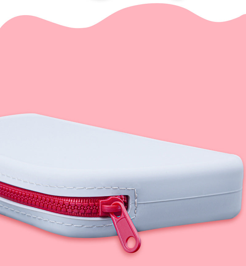 Multi Purpose Portable Silicone Zipper Organizer Bag For Samll Items and Cosmetic