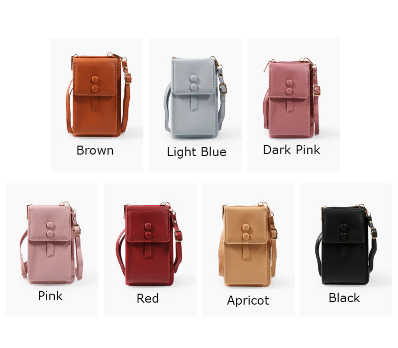PU Leather Cell Phone Purse Bag Small Crossbody Bag Mini Messenger Bag Wallet Bag Shoulder Handbag