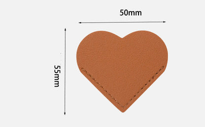 Heart Shaped Book Lover PU Leather Bookmark