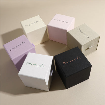 3" Watch Box Saffiano Texture Gift Box Single Watch Gift Box with Pillow Cardboard Drawer