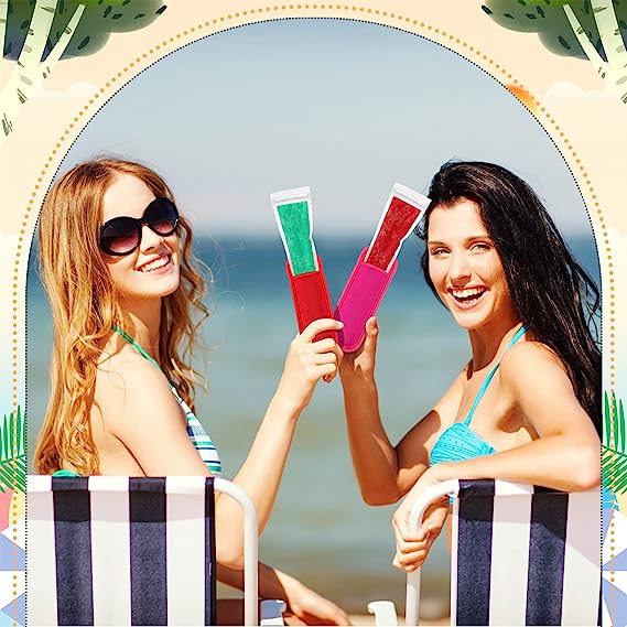 Reusable Popsicle Bags Holders, Freezer Ice Cream Pop Sleeves