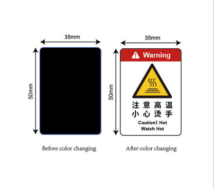 Rectangle Shape Heat Sensitive Sticker/Color Change Sticker/Temperature Sensing Sticker