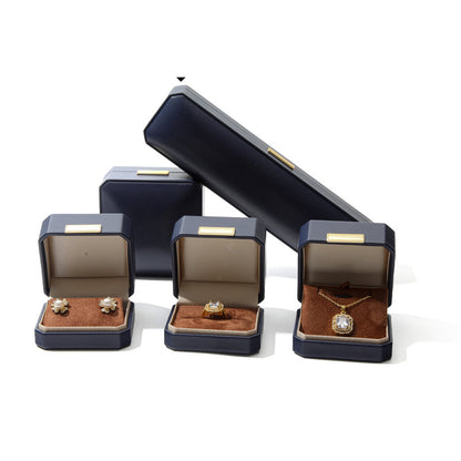 Octagonal Jewelry Boxes PU Leather Jewelry Finger Rings Boxes Jewelry Case for Rings