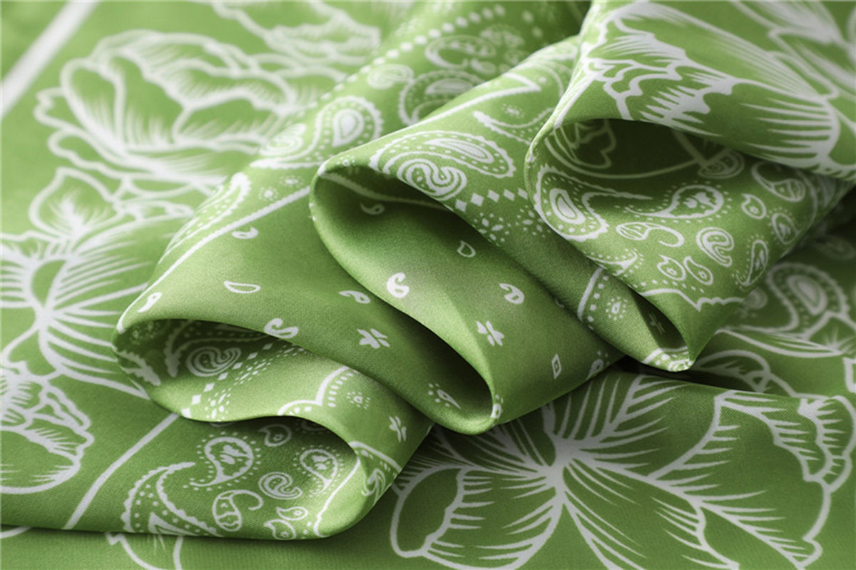 Custom 25.6" x 25.6" Silky Satin Square Scarfs Bandana for Women