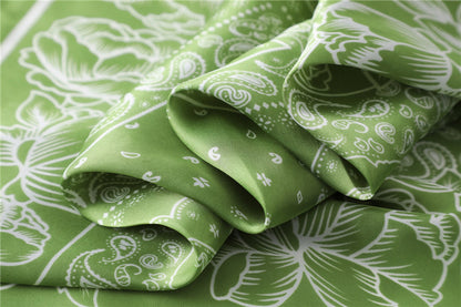Custom 25.6" x 25.6" Silky Satin Square Scarfs Bandana for Women