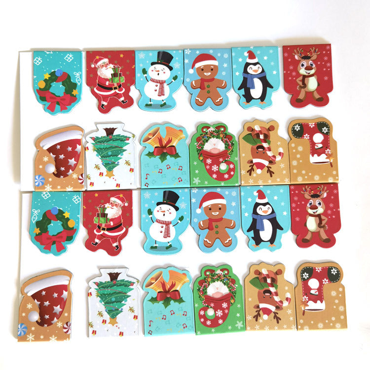 Magnetic Bookmark Christmas Magnetic Clip Custom Shape Bookmark Santa Claus Gingerbread