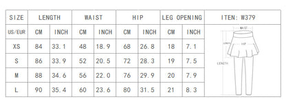 Women's Skirted Legging Yoga Legging with Skirts & Women Tennis Leggings Clothes