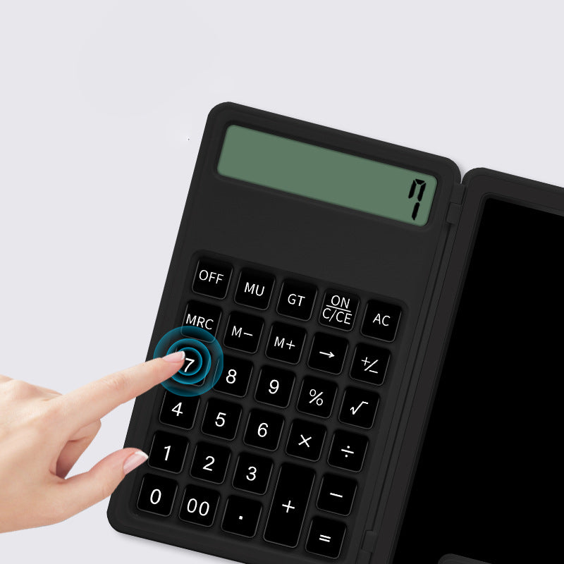3" 1 Mini Intelligent Folding Portable Scientific Function Calculator with LCD Writing Notepad