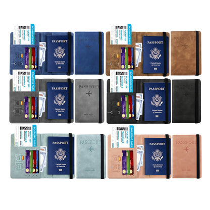 Waterproof RFID Blocking Travel Wallet Passport Holder with Card Slots