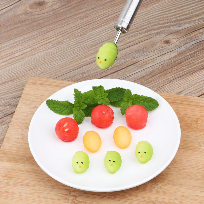 Oval 304 Stainless Steel Fruit Scoop Watermelon Scoop Ice Cream Scoop