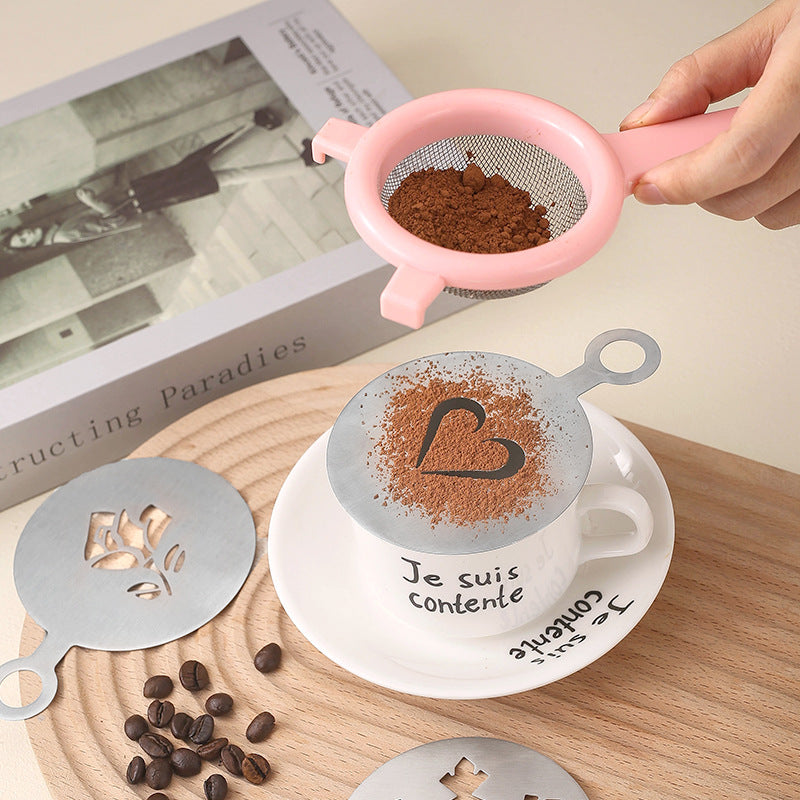 430 Stainless Steel Material Heart Shaped Coffee Latte Mold