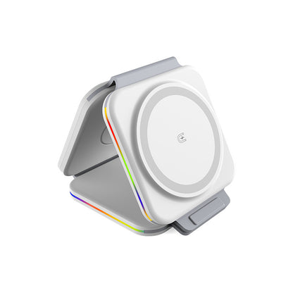 3" 1 Foldable Wireless Charger Station Magnetic Wireless Charger