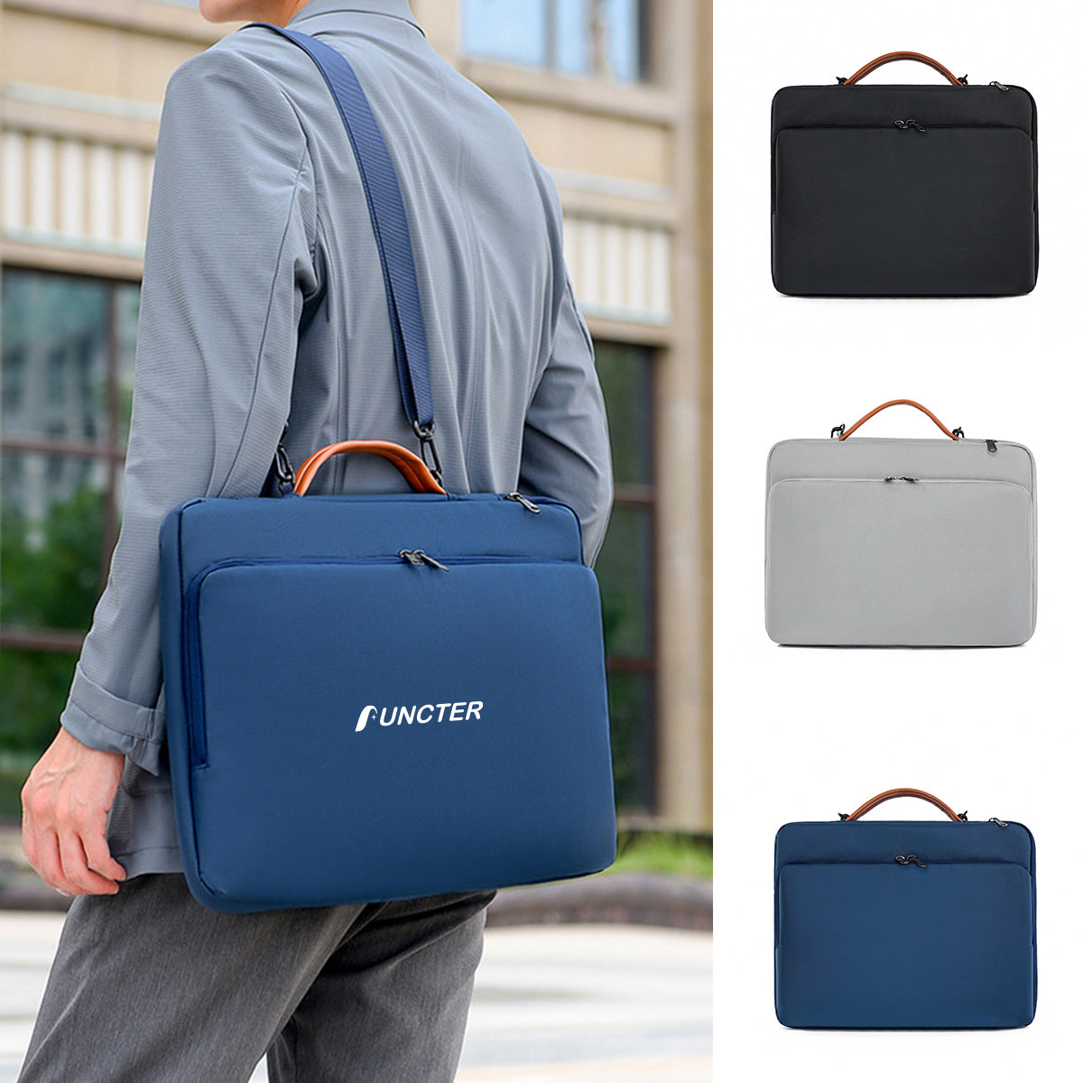 Water Resistant 15.6" Laptop Bag Laptop Sleeve With Carrying Handle With Shoulder Strap