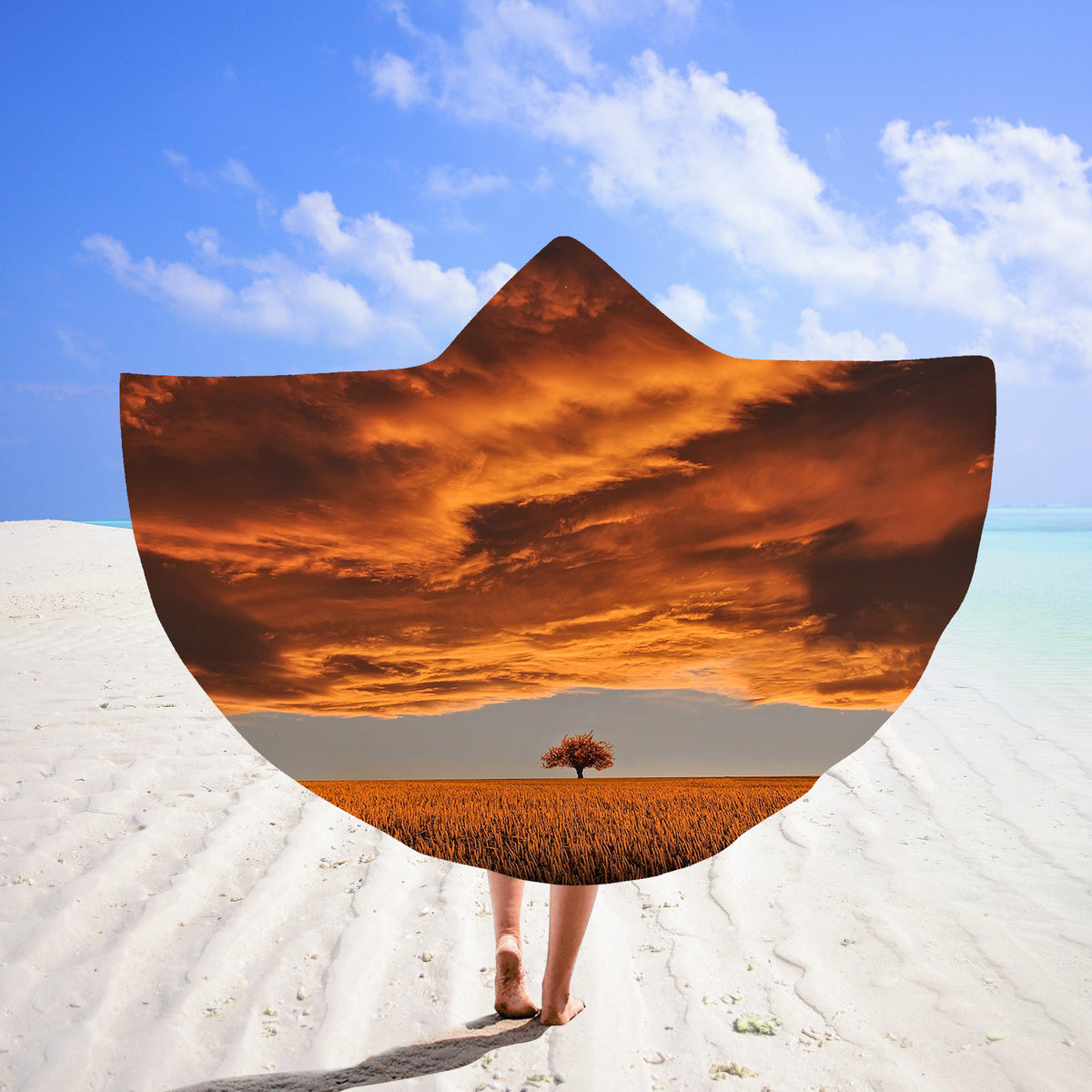59 x 51" Custom Beach Poncho Towel Swimming Towel#6