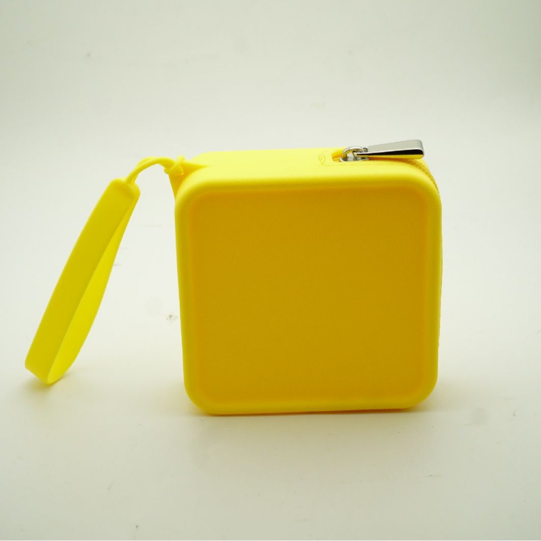Multi Purpose Portable Silicone Square Organizer Zipper Bag For Samll Items and Cosmetic