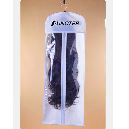 11.4" x 31.4" Foldable Dust-proof Wig Bags w/ Wooden Hanger