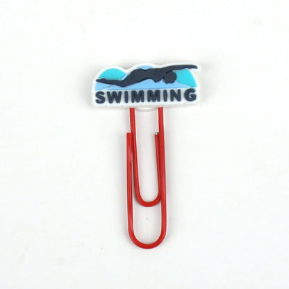 Custom Shape Paper Clip Hot Summer Swimming Bookmark Paper Clasp