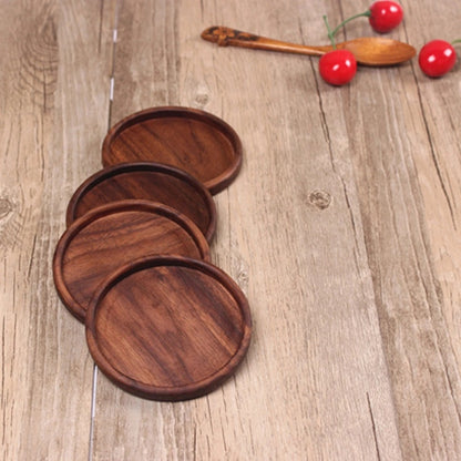 3.5" Custom Round Black Walnut Wooden Cup Coaster