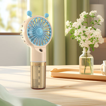 Cute Snail Portable Hand held Misting Fan Summer Spray Fan W/Water Tank