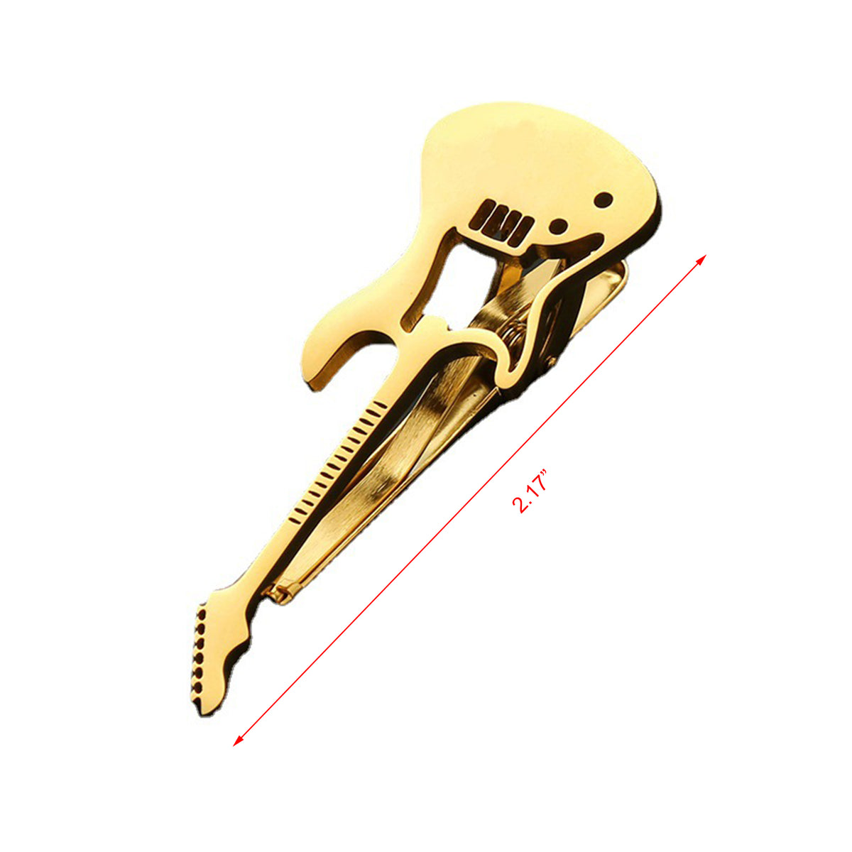 Stainless Steel Guitar Pin Elegant Tie Bar Clip