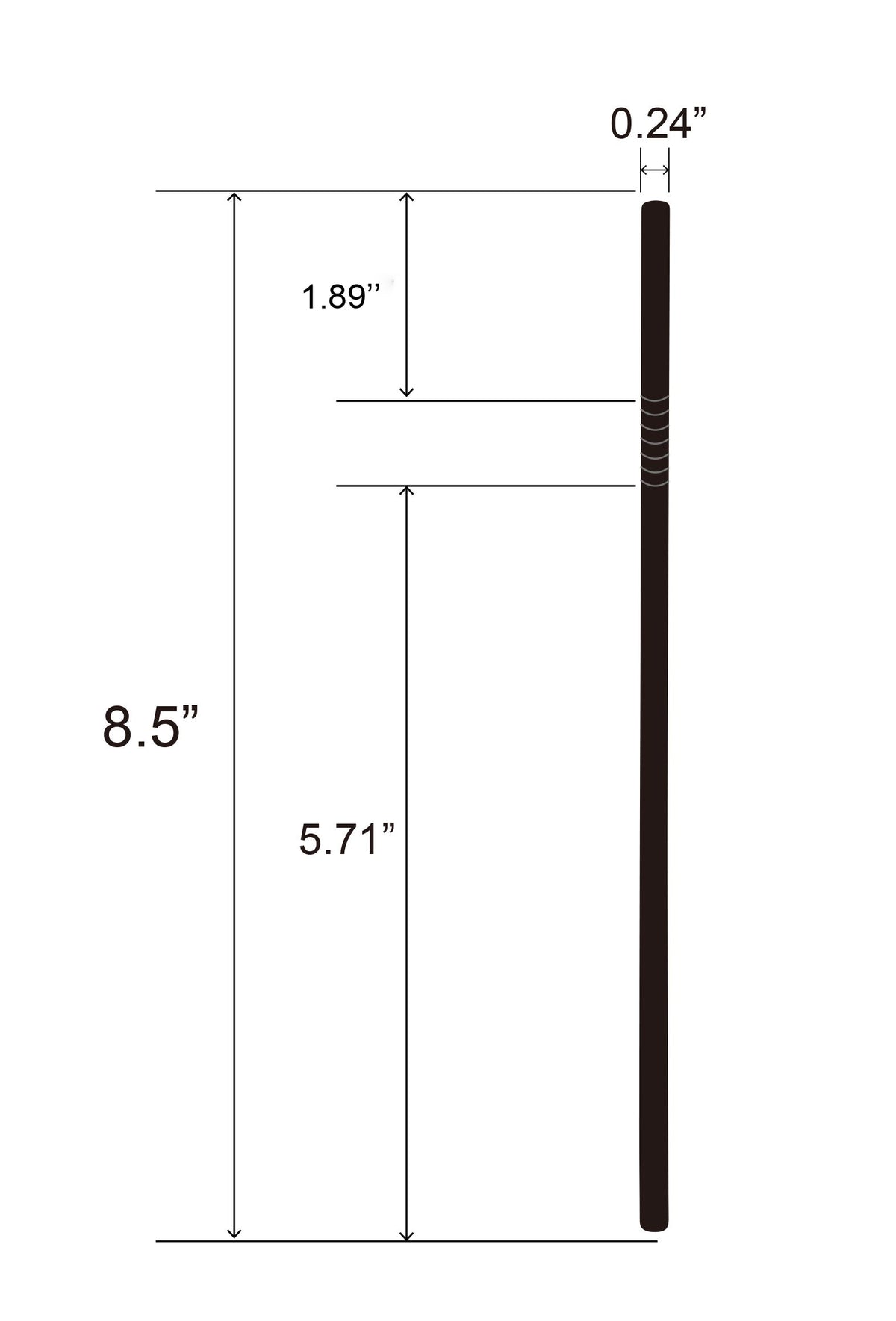 Dimensions Straight Straw