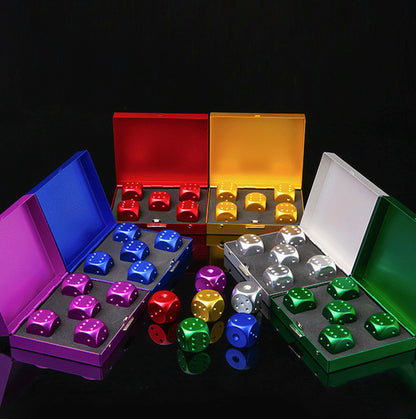 5 Pcs Metal Dice Game Set w/ Metal Container