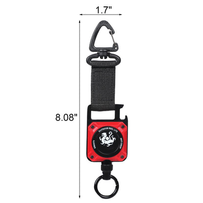 Outdoor Heavy Duty Retractable Badge Holder w/ Magnetic Closure & Opener