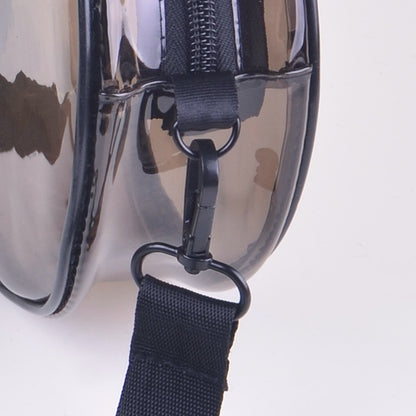 PVC Transparent Shoulder Bag Clear Bag Crossbody Bag W/Strap Stadium Approved Bag(Size M)