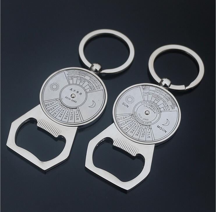 Perpetual Calendar Bottle Opener Key Ring