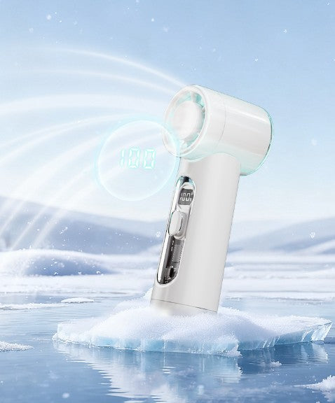 Personal Fan Refrigeration Fan Handheld Fan W/ 1-100 Stepless Adjusting & Battery Status