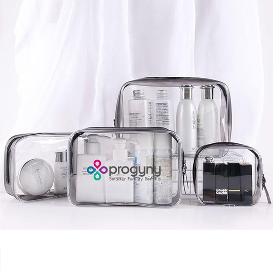 PVC Zippered Toiletry Makeup Bag (X)