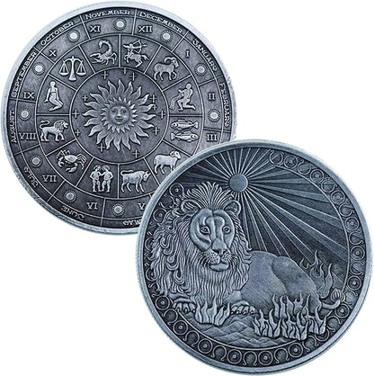 1.8" Custom Commemorative Coins 12 Constellation Challenge Coin Lucky Coin Birthday Present Gift