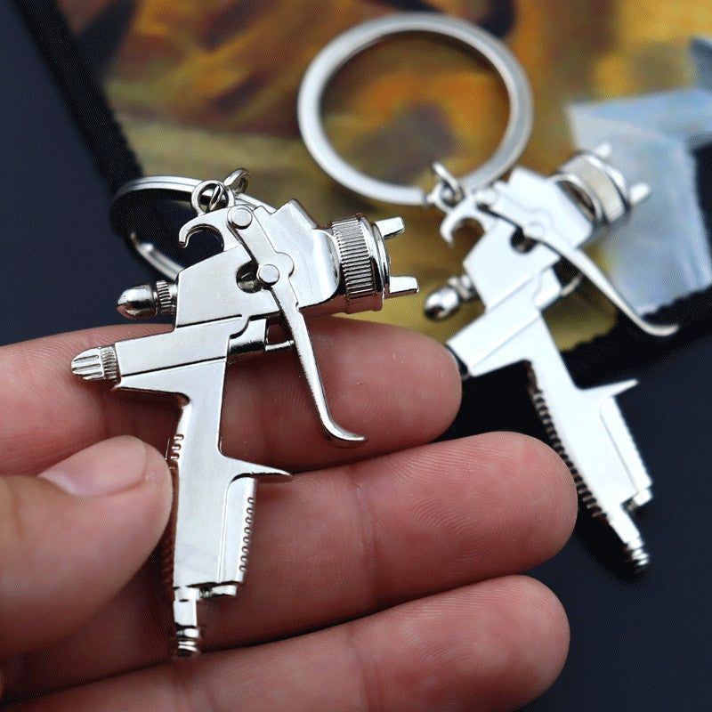 Water Pistol Shaped Keychain Metal Sport Lover Gift